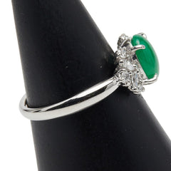 Pt900 プラチナ ヒスイ1.61ct ダイヤ0.34ct リング 指輪 レディース 15号 【中古】