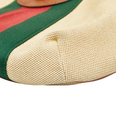 グッチ ヴィンテージ シェリーライン ボディバッグ 575082 ブラウン キャンバス レザー レディース GUCCI 【中古】