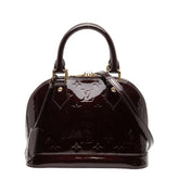 ルイ ヴィトン モノグラム ヴェルニ アルマBB ハンドバッグ ショルダーバッグ 2WAY M91678 アマラント パープル パテントレザー レディース LOUIS VUITTON 【中古】