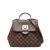 ルイ ヴィトン ダミエ ベルガモPM ハンドバッグ ショルダーバッグ 2WAY N41167 ブラウン PVC レザー レディース LOUIS VUITTON 【中古】