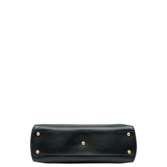 フェンディ ピーカブー レギュラー ハンドバッグ ブラック レザー レディース FENDI 【中古】