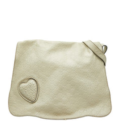 グッチ グッチシマ 斜め掛け ショルダーバッグ 212572 アイボリー ホワイト レザー レディース GUCCI 【中古】