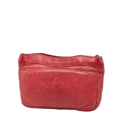 バレンシアガ ジャイアントヒップ ポーチ レッド レザー レディース BALENCIAGA 【中古】