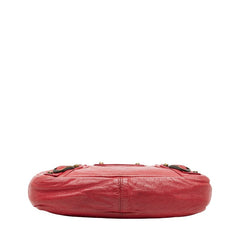 バレンシアガ ジャイアントヒップ ポーチ レッド レザー レディース BALENCIAGA 【中古】