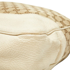 グッチ GGキャンバス バンブー ハンドバッグ ショルダーバッグ 2WAY 282315 ブラウン アイボリー キャンバス レザー レディース GUCCI 【中古】