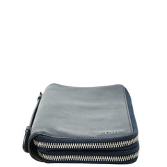 バーバリー オーガナイザー トラベルケース 長財布 ネイビー レザー メンズ BURBERRY 【中古】