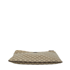 グッチ GGスプリーム 斜め掛け ショルダーバッグ 201446 ベージュ ブラウン PVC レザー メンズ GUCCI 【中古】