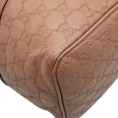 グッチ グッチシマ ボストンバッグ 265697 ピンク ベージュ レザー レディース GUCCI 【中古】