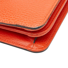 グッチ インターロッキングG 斜め掛け チェーン ショルダーバッグ 510304 オレンジ レザー レディース GUCCI 【中古】