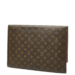 ルイ ヴィトン モノグラム ポルト エンベロープ クラッチバッグ セカンドバッグ 書類ケース M51801 ブラウン PVC レザー メンズ LOUIS VUITTON 【中古】