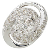K18WG ホワイトゴールド ダイヤ0.30ct ペンダントトップ ネックレス レディース 【中古】