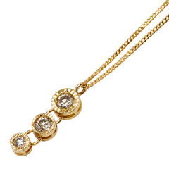 K18YG イエローゴールド ダイヤ0.30ct ネックレス レディース 【中古】