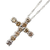 K18WG ホワイトゴールド ダイヤ1.00ct ネックレス レディース 【中古】