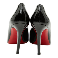 クリスチャンルブタン ラウンドトゥ パンプス ハイヒール サイズ:36 ブラック レッド レザー レディース Christian Louboutin 【中古】