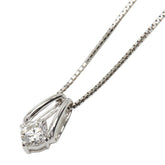 K18WG ホワイトゴールド K14WG ホワイトゴールド ダイヤ0.234ct ネックレス レディース 【中古】
