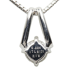 K18WG ホワイトゴールド K14WG ホワイトゴールド ダイヤ0.234ct ネックレス レディース 【中古】