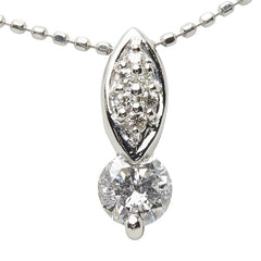 Pt900 プラチナ ダイヤ0.324ct ダイヤ0.05ct ペンダント ネックレス レディース 【中古】