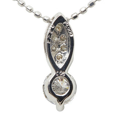Pt900 プラチナ ダイヤ0.324ct ダイヤ0.05ct ペンダント ネックレス レディース 【中古】