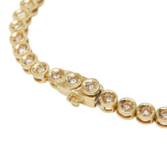 K18YG イエローゴールド ダイヤ1.00ct テニスブレスレット ブレスレット レディース 【中古】