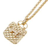 K18YG イエローゴールド ダイヤ0.16ct バッグモチーフ ペンダント ネックレス レディース 【中古】