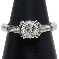 Pt900 プラチナ ダイヤ1.00ct ダイヤ0.25ct リング 指輪 レディース 6号 【中古】