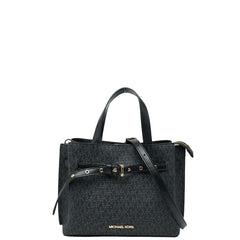 マイケルコース MKシグネチャー ハンドバッグ ショルダーバッグ 2WAY ブラック PVC レザー レディース Michael Kors 【中古】