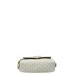 マイケルコース MKシグネチャー MAISIE 2 IN 1 カメラ クロスボディ ショルダーバッグ ホワイト ベージュ レザー PVC レディース Michael Kors 【中古】