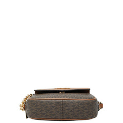 マイケルコース MKシグネチャー MAISIE 2 IN 1 カメラ クロスボディ ショルダーバッグ ブラウン PVC レザー レディース Michael Kors 【中古】