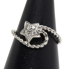 Pt900 プラチナ ダイヤ0.10ct スター 星 モチーフ リング 指輪 レディース 13号 【中古】