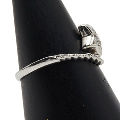 Pt900 プラチナ ダイヤ0.10ct スター 星 モチーフ リング 指輪 レディース 13号 【中古】