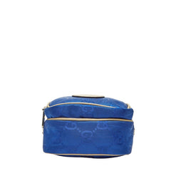 グッチ GGナイロン オフ ザ グリッド ハンドバッグ ショルダーバッグ 2WAY 625850 ブルー ナイロン レザー レディース GUCCI 【中古】