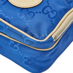グッチ GGナイロン オフ ザ グリッド ハンドバッグ ショルダーバッグ 2WAY 625850 ブルー ナイロン レザー レディース GUCCI 【中古】
