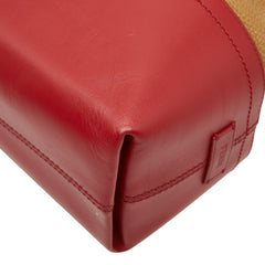 フェンディ セレリア トートバッグ 8BN232 レッド ブラウン レザー レディース FENDI 【中古】