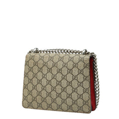 グッチ GGスプリーム ディオニュソス チェーン ショルダーバッグ 421970 ベージュ レッド PVC スウェード レディース GUCCI 【中古】
