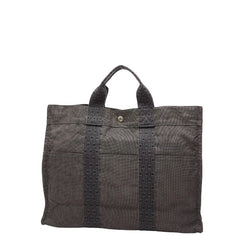 エルメス エールライントートMM ハンドバッグ トートバッグ グレー キャンバス レディース HERMES 【中古】