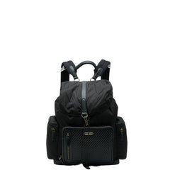 ゼニア リュック バックパック ブラック ナイロン レザー レディース Zegna 【中古】