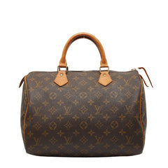 ルイ ヴィトン モノグラム スピーディ30 ハンドバッグ M41526 ブラウン PVC レザー レディース LOUIS VUITTON 【中古】