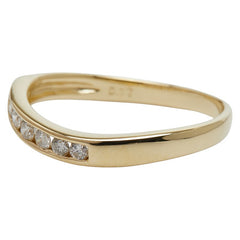 K18YG イエローゴールド ダイヤ0.17ct リング 指輪 レディース 13号 【中古】