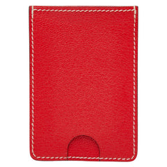 エルメス ポルクール パスケース カードケース ルージュ レッド レザー レディース HERMES 【中古】