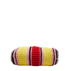 ステラマッカートニー ファラベラ ストライプコットンクロシェ チェーン ショルダーバッグ イエロー レッド ブラック コットン レディース Stella McCartney 【中古】