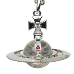 ヴィヴィアンウエストウッド プチオーブ ペンダントネックレス シルバー メタル ラインストーン レディース Vivienne Westwood 【中古】