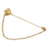 ドルチェアンドガッバーナ ロゴ ハート モチーフ ブローチ ゴールド メッキ レディース DOLCE&GABBANA 【中古】