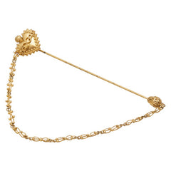 ドルチェアンドガッバーナ ロゴ ハート モチーフ ブローチ ゴールド メッキ レディース DOLCE&GABBANA 【中古】