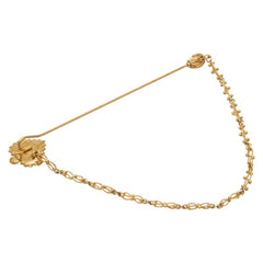 ドルチェアンドガッバーナ ロゴ ハート モチーフ ブローチ ゴールド メッキ レディース DOLCE&GABBANA 【中古】
