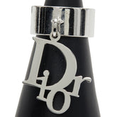 ディオール ロゴ リング 指輪 #8 シルバー メタル レディース Dior 【中古】