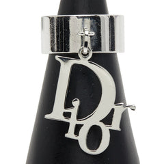ディオール ロゴ リング 指輪 #8 シルバー メタル レディース Dior 【中古】