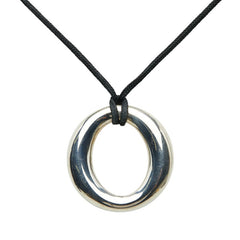 ティファニー セビアナ ネックレス シルバー ブラック SV925 シルバー ファブリック レディース TIFFANY&Co. 【中古】