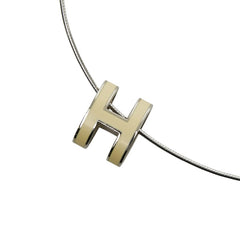 エルメス ポップアッシュH ネックレス シルバー ベージュ SV925 シルバー レディース HERMES 【中古】