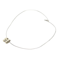 エルメス ポップアッシュH ネックレス シルバー ベージュ SV925 シルバー レディース HERMES 【中古】