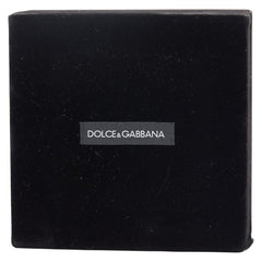 ドルチェアンドガッバーナ ロゴプレート キーホルダー バッグチャーム ブラック ゴールド メッキ メンズ DOLCE&GABBANA 【中古】